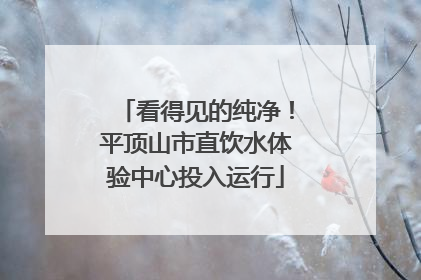 看得见的纯净！平顶山市直饮水体验中心投入运行